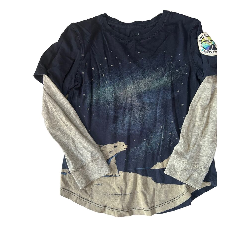 Peek Navy Blue Polar Bear Shirt size 4/5